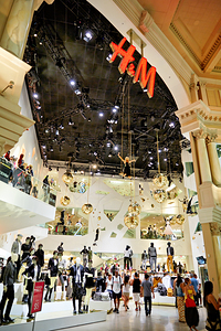 The Shopping Mall at Caesars Palace Hotel. Las Vegas Nevada USA