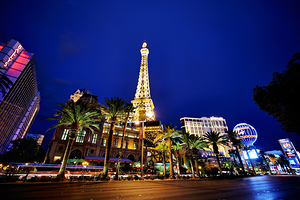 The Strip by Night. Las Vegas Nevada USA