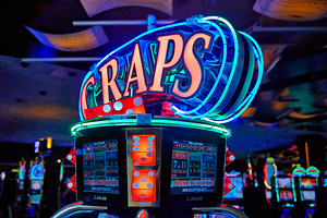Slot Machines of Caesars Palace Casino. Las Vegas Nevada USA