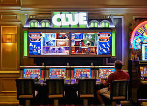 Slot Machines at Bellagio Casino. Las Vegas Nevada USA