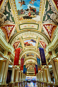 The lobby of Venetian Hotel. Las Vegas Nevada USA