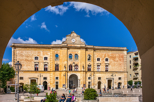 Matera Basilicata Italy. Piazza Vittorio Veneto