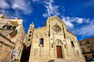 Matera Basilicata Italy. Basilica Pontificia Cattedrale di Maria Santissima della Bruna e SantEustachio