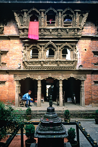 Nepal. Kathmandu. Kumari goddess house