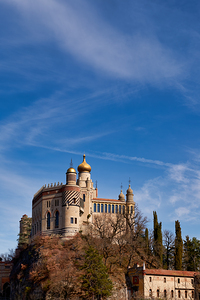 Bologna Italy. Rocchetta Mattei is a fortress located in the northern Apennines