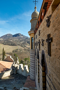 Bologna Italy. Rocchetta Mattei is a fortress located in the northern Apennines