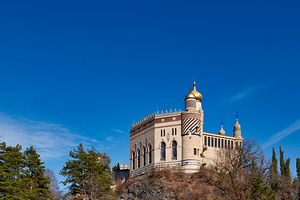 Bologna Italy. Rocchetta Mattei is a fortress located in the northern Apennines