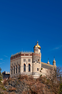 Bologna Italy. Rocchetta Mattei is a fortress located in the northern Apennines