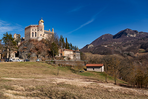 Bologna Italy. Rocchetta Mattei is a fortress located in the northern Apennines