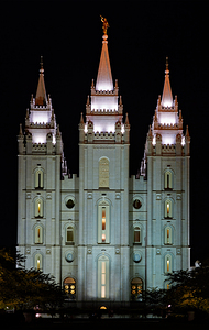 Salt Lake Mormon Temple. Salt Lake City Utah USA