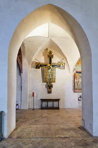 Montefalco Umbria Italy. San Francesco Church frescoed by Benozzo Gozzoli