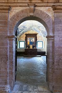 Montefalco Umbria Italy. San Francesco Church frescoed by Benozzo Gozzoli