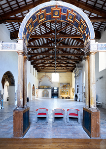 Montefalco Umbria Italy. San Francesco Church frescoed by Benozzo Gozzoli