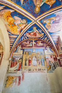Montefalco Umbria Italy. San Francesco Church frescoed by Benozzo Gozzoli