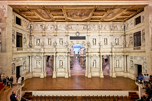 Vicenza Veneto Italy. The interiors of the Teatro Olimpico Olympic Theatre