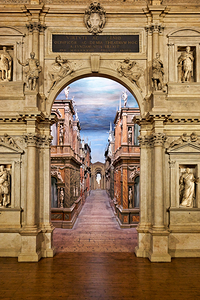 Vicenza Veneto Italy. The interiors of the Teatro Olimpico Olympic Theatre
