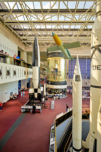 Inside the Smithsonian National Air and Space Museum. Washington D.C.