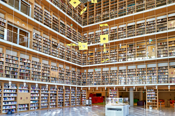 People explore the National Library in Athens Greece Digital Download