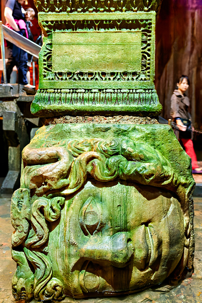 Visit to Basilica Cistern in Istanbul shows ancient columns Print