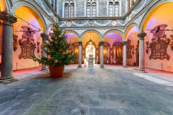 Palazzo Medici Riccardi inner courtyard in Florence Tuscany Ital Print