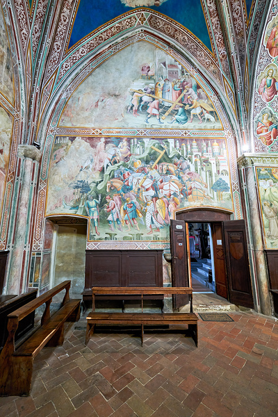 Frescos in chapel of daily cross in church of san francesco Print