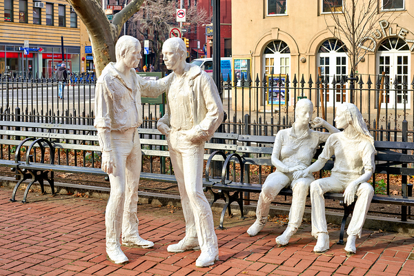 Gay Liberation sculpture at Christopher Park in Manhattan New Y Print