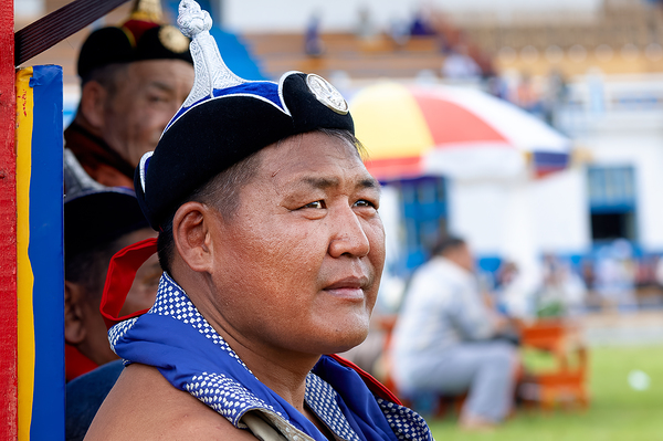 Wrestlers prepare for Naadam festival games in Ulaanbaatar by Marco Brivio
