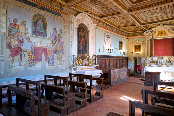 Visit to San Niccolo church in Cortona with Signorelli paintings Print