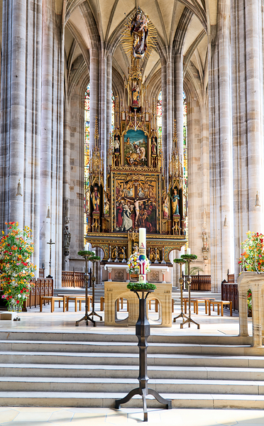 Saint Georges Minster altar in Dinkelsbuhl along Romantic Road by Marco Brivio