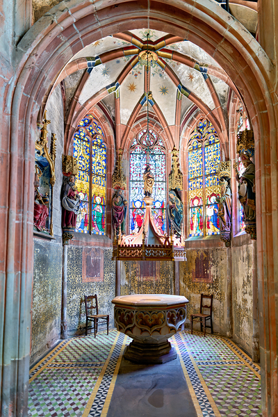 Exploring the interior of Saint Pierre le Jeune church in Strasb by Marco Brivio