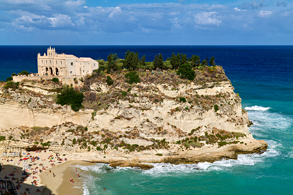 View of Santa Maria dellIsola Monastery in Tropea Calabria Ital Print