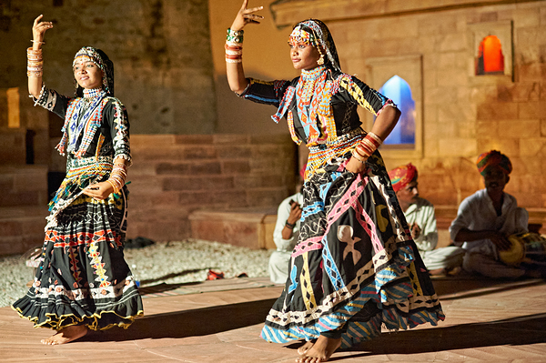 Traditional dance performance in Khimsar Rajasthan showcases cul Print