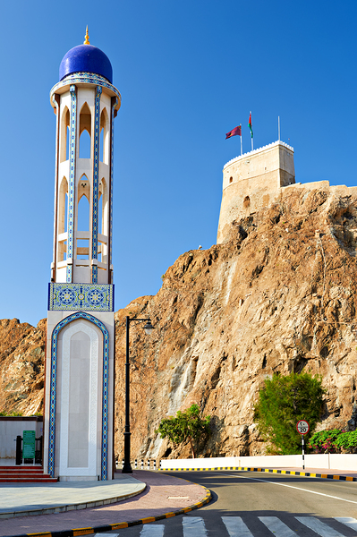 Visit to Al Khor mosque in Muscat Oman during bright day by Marco Brivio