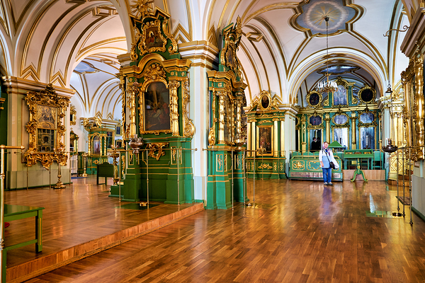 St. Nicholas Naval Cathedral interior in St. Petersburg Print