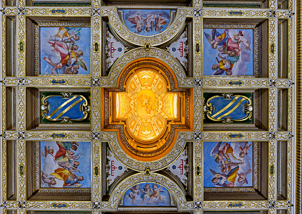 See the Camera degli Angioli ceiling at Casa Buonarroti Print