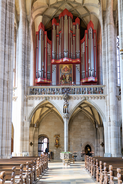 Organ and architecture in Saint Georges Minster in Dinkelsbuhl Print