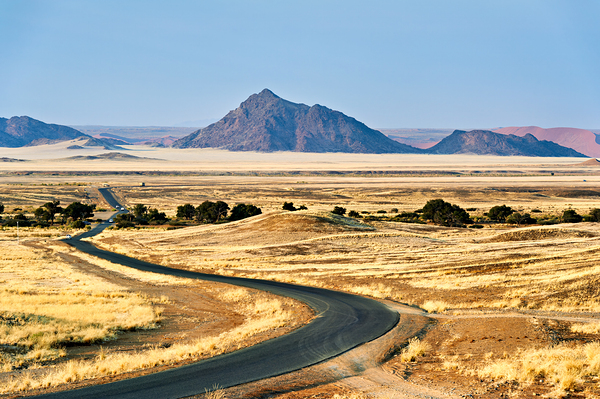 Driving through Namib Naukluft National Park towards Sossusvlei  Print