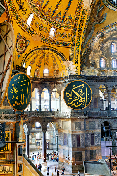 View from interior of Hagia Sophia Grand Mosque in Istanbul Print