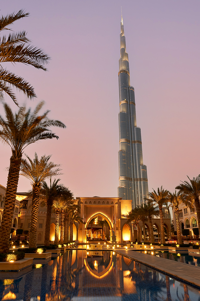 Burj Khalifa stands tall at dusk in Dubai Digital Download