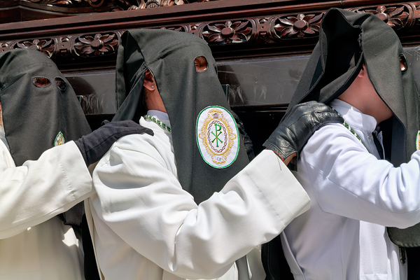 Zaragoza. Saragossa. Aragon. Spain.  Processions of the Easter Holy Week Print