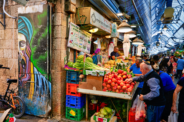 Visiting Mahane Yehuda Market in Jerusalem to buy fresh produce by Marco Brivio