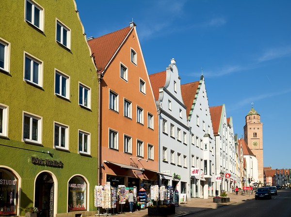 Main street of Donauworth on the Romantic Road in Bavaria by Marco Brivio