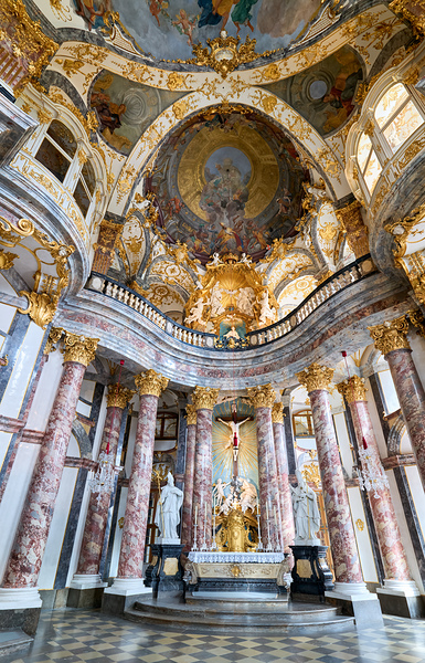 Hofkirche Court church of Residence in Wurzburg on Romantic Road by Marco Brivio