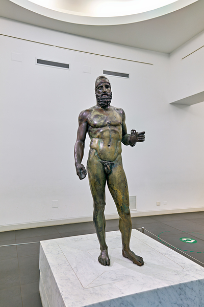 Riace Bronze statue B at National Museum of Magna Grecia in Cala Print