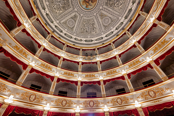 View from the stage of Teatro Tina di Lorenzo in Noto Sicily Ita Print
