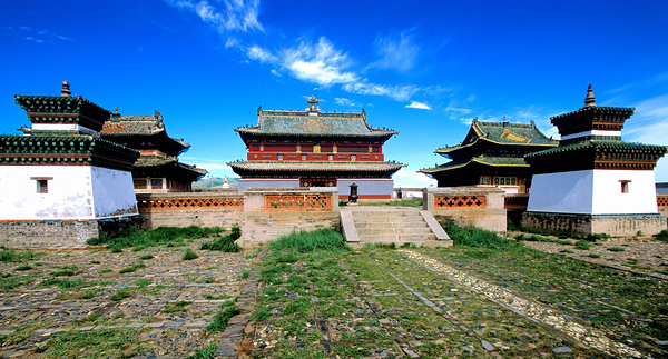 Exploring Erdene Zuu Monastery in Mongolias landscape Print