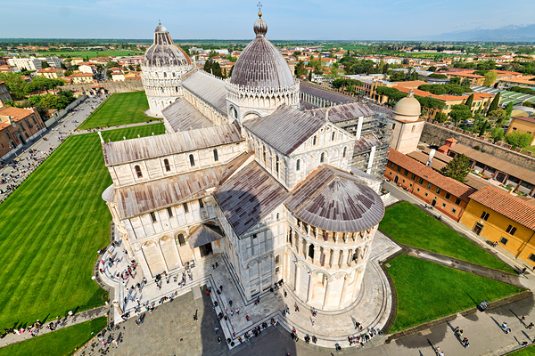 View of Piazza dei Miracoli in Pisa with the Leaning Tower Print