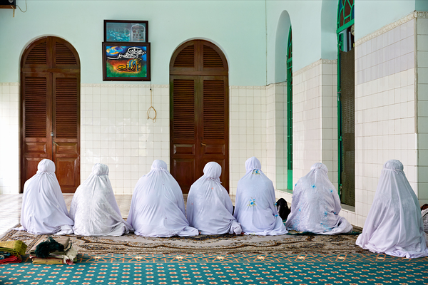 Women pray in a mosque in Ho Chi Minh City Vietnam Digital Download