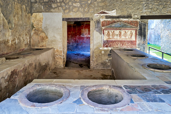 History of ancient Roman city of Pompeii in Naples Campania Ital Print