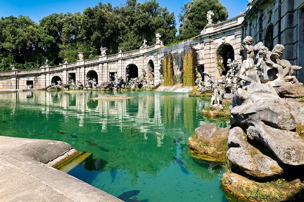 Fountain of aeolus in the royal palace of caserta italy by Marco Brivio